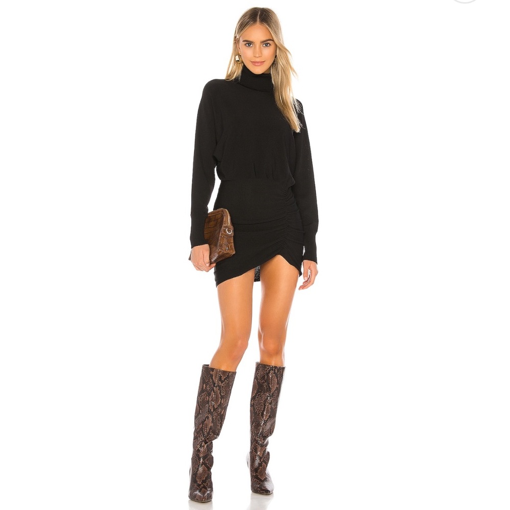REVOLVE Lovers and Friends Kiana Sweater Black Turtleneck Dress